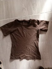 Stretch T-Shirt braun mit Glitzersteinchen,Gr. S von Keilbach