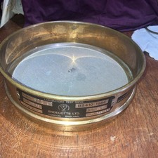 Vintage Messing Labor Testsieb 1986 Middlesbrough 21 cm Durchmesser 6,5 cm hoch