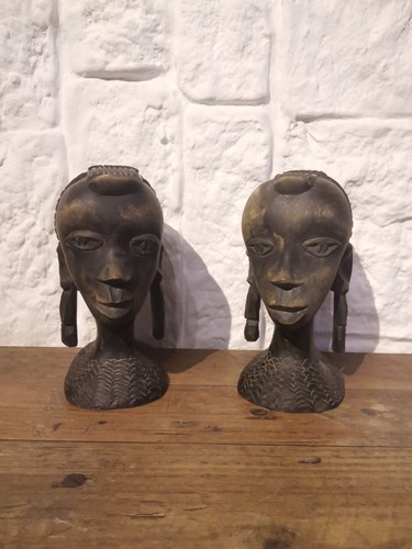 Afrikanische holz büsten - afrikanische, holz-büsten