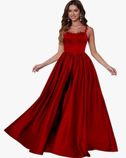 Abschlussballkleid Premium Kleider A-Linie Ballkleid Abendkleid Partykleid