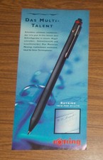 Seltene Werbung ROTRING TRIO-PEN HI-LITE Multifunktionsstift Leuchtmarker 1995