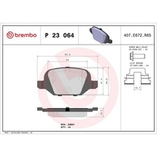 Brembo P 23 064 Bremsbelagsatz