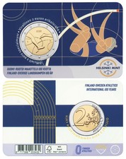 FINNLAND 2 EURO  LEICHTATHLETIK-SPIELE FINNLAND- SCHWEDEN 2025 COINCARD FINNISCH