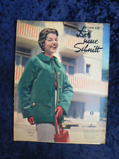 MODEZEITSCHRIFT 1955: SCHWABE / Der neue Schnitt Nr. 8 /1955, 2 Schnittmusterbgn