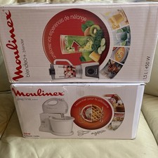 Moulinex HM412 Prep Line & Moulinex Blendeo+ LM2C01 2x Tischmixer 450 W. 2x Weiß