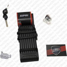 SIPRI Faltschloss Fahrradschloss mit 120dB Alarm 116cm Stahl E-Bike