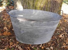 Große Zinkwanne Pflanztopf
