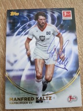 Unikat. Orginales Autogramm.Hamburg. Panini. DFB. HSV. Manfred Kaltz. Topps 