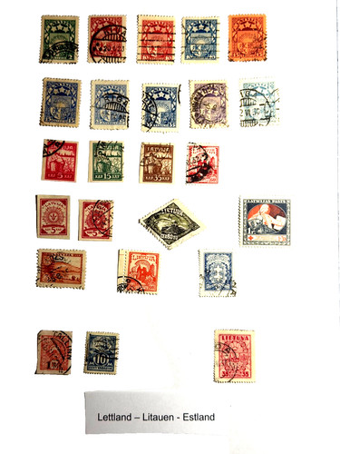 Briefmarken lot lettland - briefmarken, –