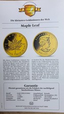 Goldmünze Maple Leaf 1 Dollar 1/20 oz Kanada 2006