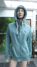 Naketano - Hoodie mit Reißverschluß, Kapuze, grün, Gr. XL