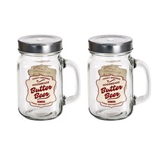 Elbenwald 2er Gläser-Set Harry Potter Butterbier mit Henkel und Deckel 400 ml