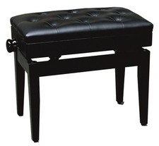 Klavierbank-Sitz-Hocker- KL10,schwarz-hochglanz,höhenverstellbar,mit Notenfach!