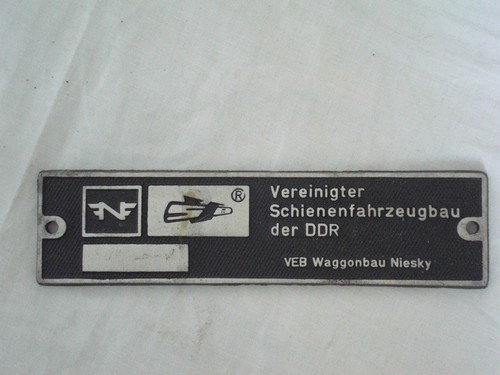 Original reichsbahn schild ddr - reichsbahn,