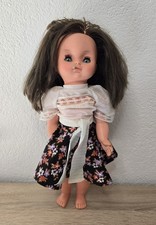 Nette Kunststoff Puppe MMM Drei-M Doll 41 cm Schlafaugen Stimme Sammler Vintage 