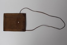 Brustbeutel / Reiseetui Tasche aus Leder/Rauleder Braun ca. B13 x H16 x T0,5 cm