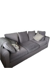 Sofa 3-Sitzer  Grau Stoff