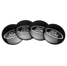 Nabendeckel für Ford emblem 56mm Aufkleber Radkappen Felgen Aluminium Black