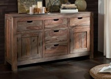 Kommode Sideboard grau natur