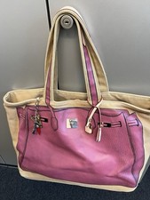 V73 Shopper Traum Tasche Bag Einkauf Strand Luxus Rosa Anhänger Stoff Blogger