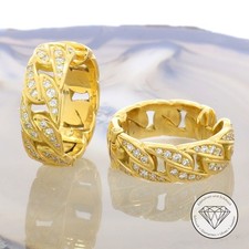 Wert 6.100,- Brillant Ohrringe Klapp Creolen 0,70 ct 750 / 18 Kt Gelb Gold xxyy