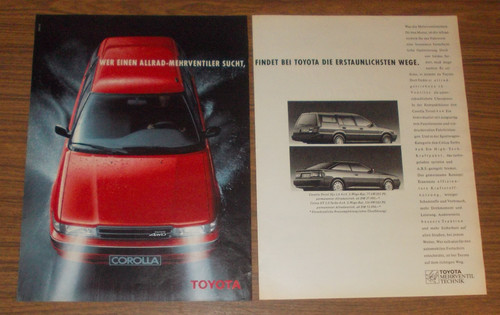 Seltene werbung toyota corolla - toyota,