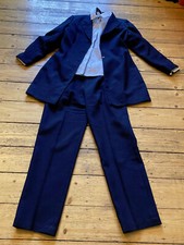 Anzug und Kostüm Dunkelblau Business Damen 4 Teile Top