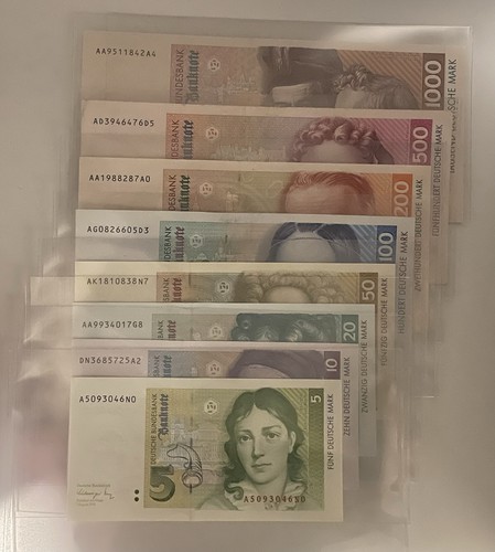Banknoten komplettsatz - dm,