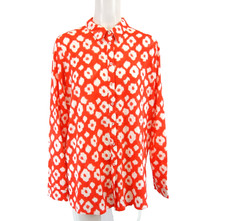 Bluse LASALLE Rot Weiß Damen Shirt Oberteil Hemd Tunika Stretch 40 L Np 99 Neu