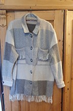 Retro Jacke mit Fransen, Wolle/Polyester,  Größe 38/40