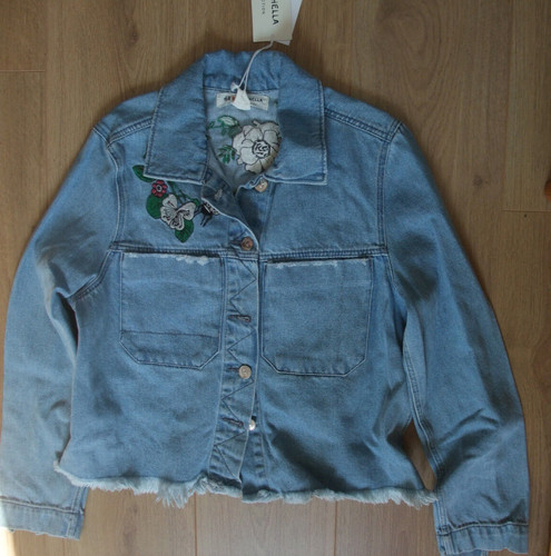 Neu jeansjacke blau mit - ,