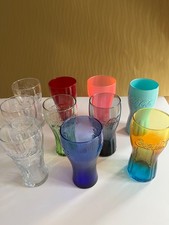 Neu! 10 x original Coca Cola Gläser gemischte Sammlung bunt Glas versch. Muster