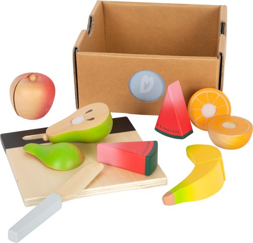 Obst schneideset aus holz - obst-schneideset,