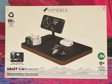 Original Apple Nimble Valet 3-in1 MagSafe Ladegerät iPhone Watch AirPods Schwarz