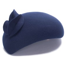 Teardrop Frauen Wollfilz Fascinator Hut Blume Tam Beret Casque Cocktail A574