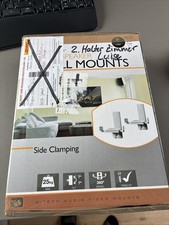 B-Tech BT77 Lautsprecher-Wandhalterung Neigbar, Schwenkbar bis 25kg weiß