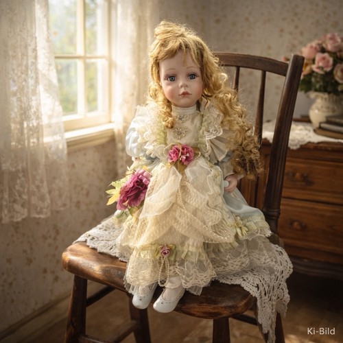 Porzellan puppe 60cm sammler - porzellan,