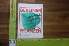 Alter Aufkleber KleinGarten Landschaftsgärtner Florist Blumen Gartenbau BERLIN