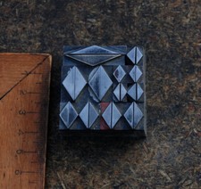 Vignetten Stempel Bleiornamente Handsatz Stempel abstrakt geometrisch Schmuck°.~