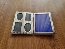 TOP stabiles Foto Etui aus Metall + Samt! Fotorahmen! Foto Collage! Bilderrahmen