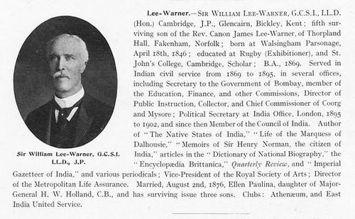 Sir william lee warner - lee-warner, of