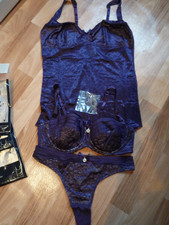 BH-Set + Hemd "Emotions" von Miriale International in lila, Größe 85B/M(38-40)