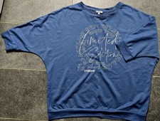 Damen Sweatshirt  Gr.XXL, 44-46,  Nagelneu, von Soccx-Camp David, Blau,Glitzer