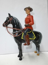 alte Masse Figur Mountie Canadier Polizist Reiter Hausser Elastolin zu 10cm
