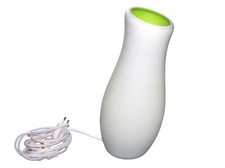 80er IKEA Mylonit Tischlampe grün neue LED 3W Handgeblasenes Glas Handmade Swede