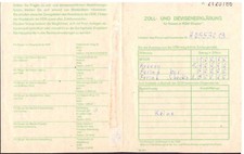 Altes Dokument "Zoll- und