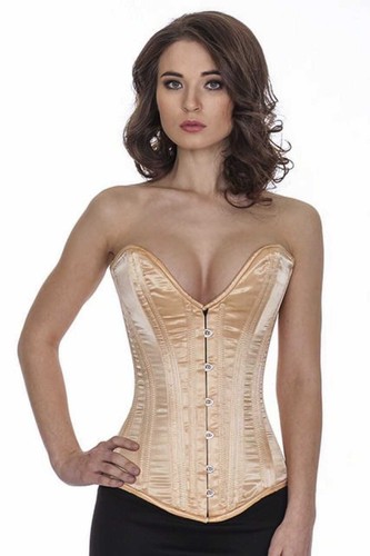 Corsage korsett beige satin - beige,