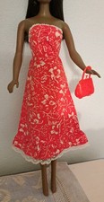 Barbie Kleid #9619 von 1977  Best Buy Vintage 70er rot weiß Blumen Fashion