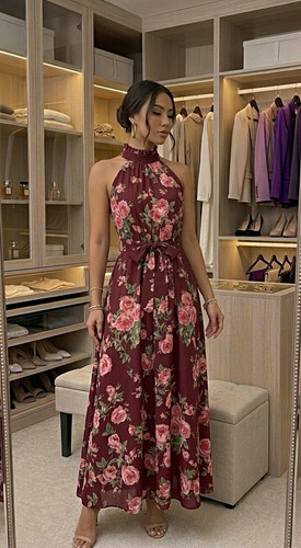 Damen maxikleid lang - maxikleid, s