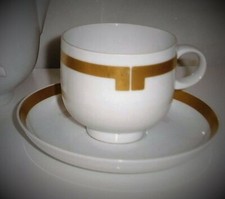 Rosenthal Studio Line Plus Plural gold Karnagel Kaffeetasse + Untertasse UT 